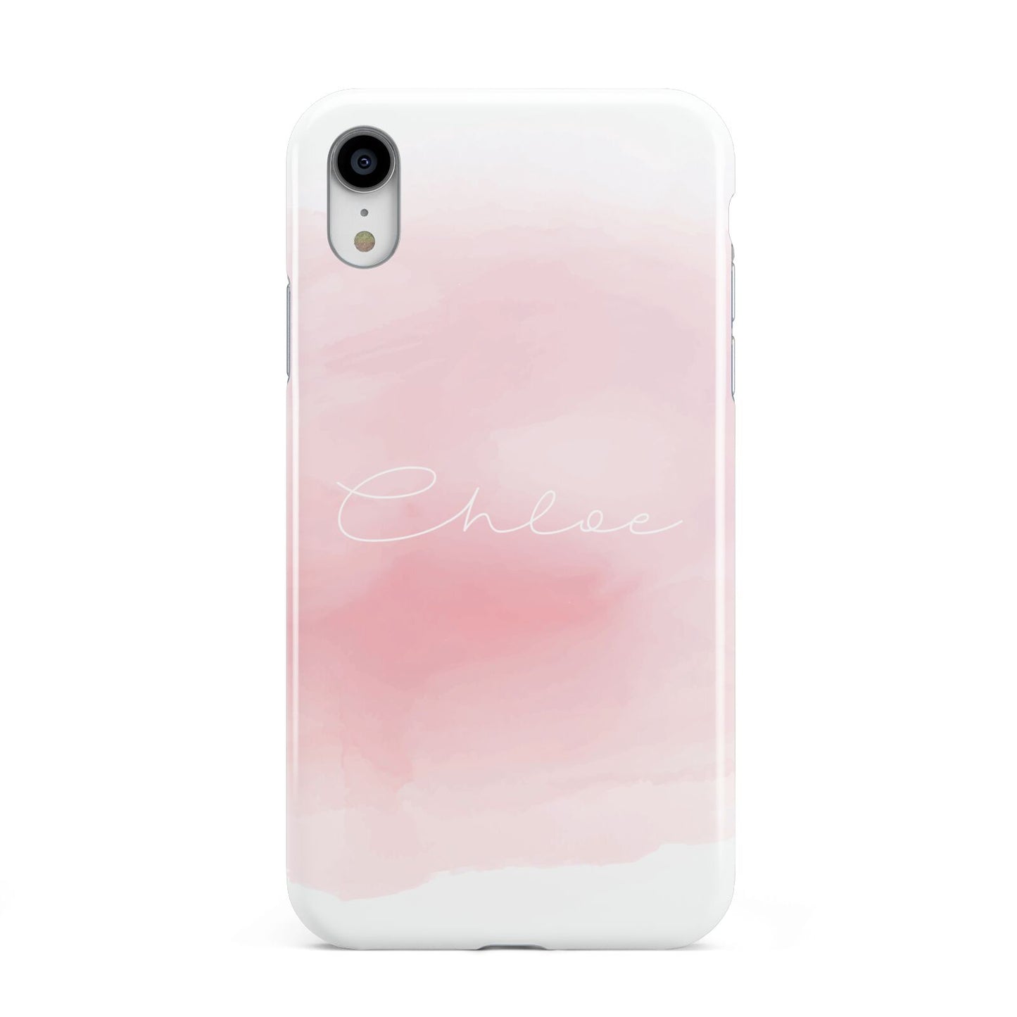 Personalised Handwritten Name Watercolour Apple iPhone XR White 3D Tough Case