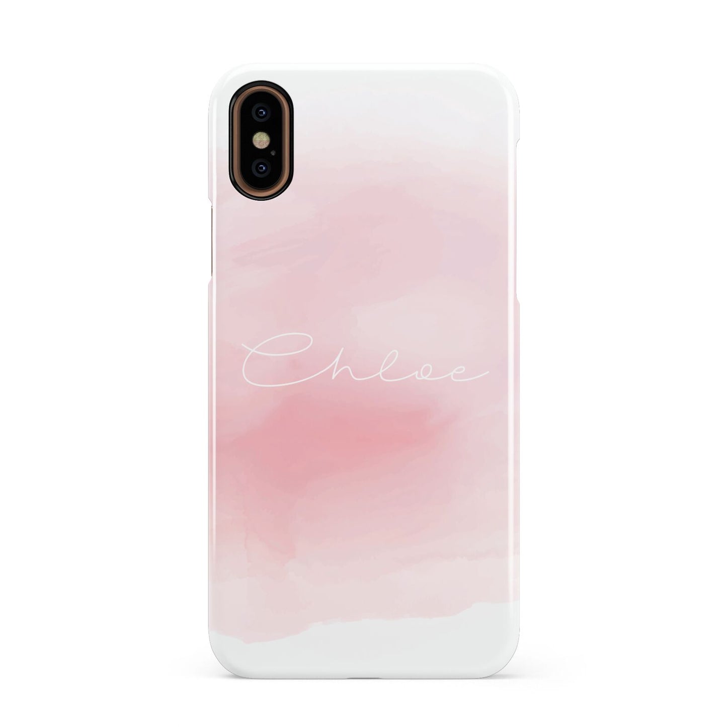Personalised Handwritten Name Watercolour Apple iPhone XS 3D Snap Case