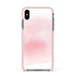 Personalised Handwritten Name Watercolour Apple iPhone Xs Max Impact Case Pink Edge on Black Phone