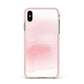 Personalised Handwritten Name Watercolour Apple iPhone Xs Max Impact Case Pink Edge on Gold Phone