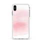 Personalised Handwritten Name Watercolour Apple iPhone Xs Max Impact Case White Edge on Silver Phone