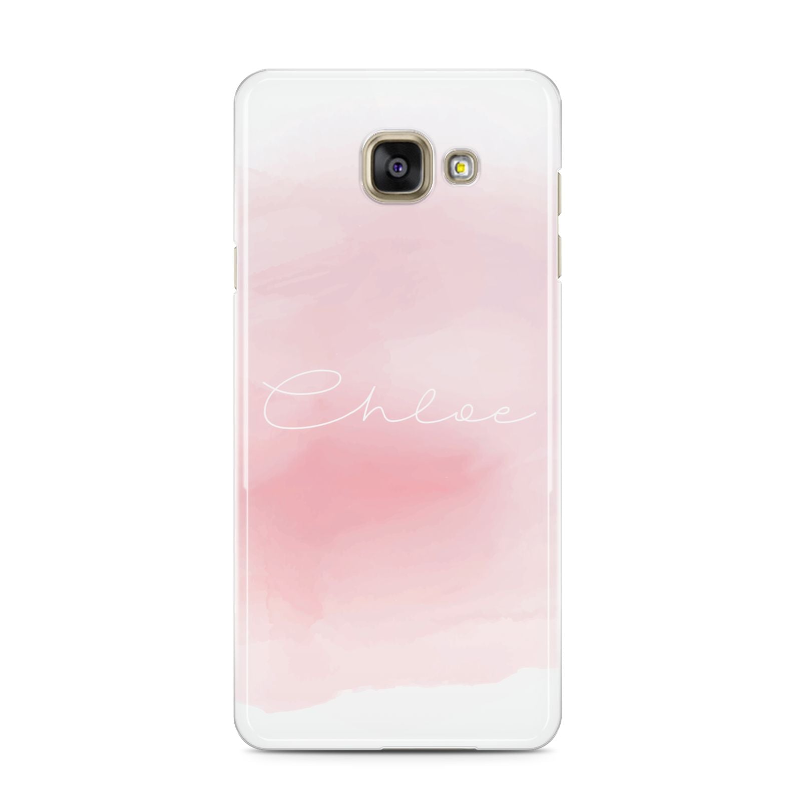 Personalised Handwritten Name Watercolour Samsung Galaxy A3 2016 Case on gold phone