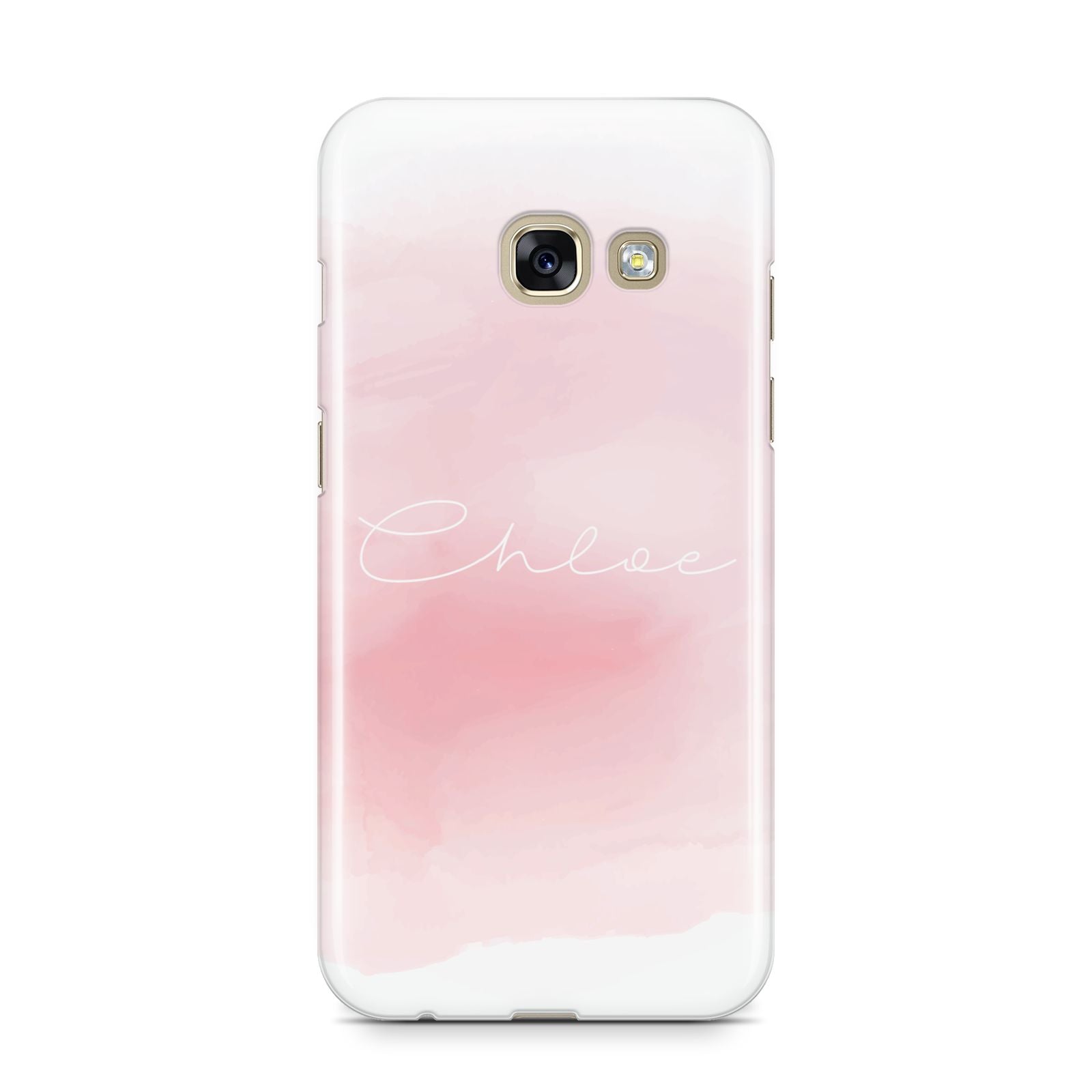 Personalised Handwritten Name Watercolour Samsung Galaxy A3 2017 Case on gold phone