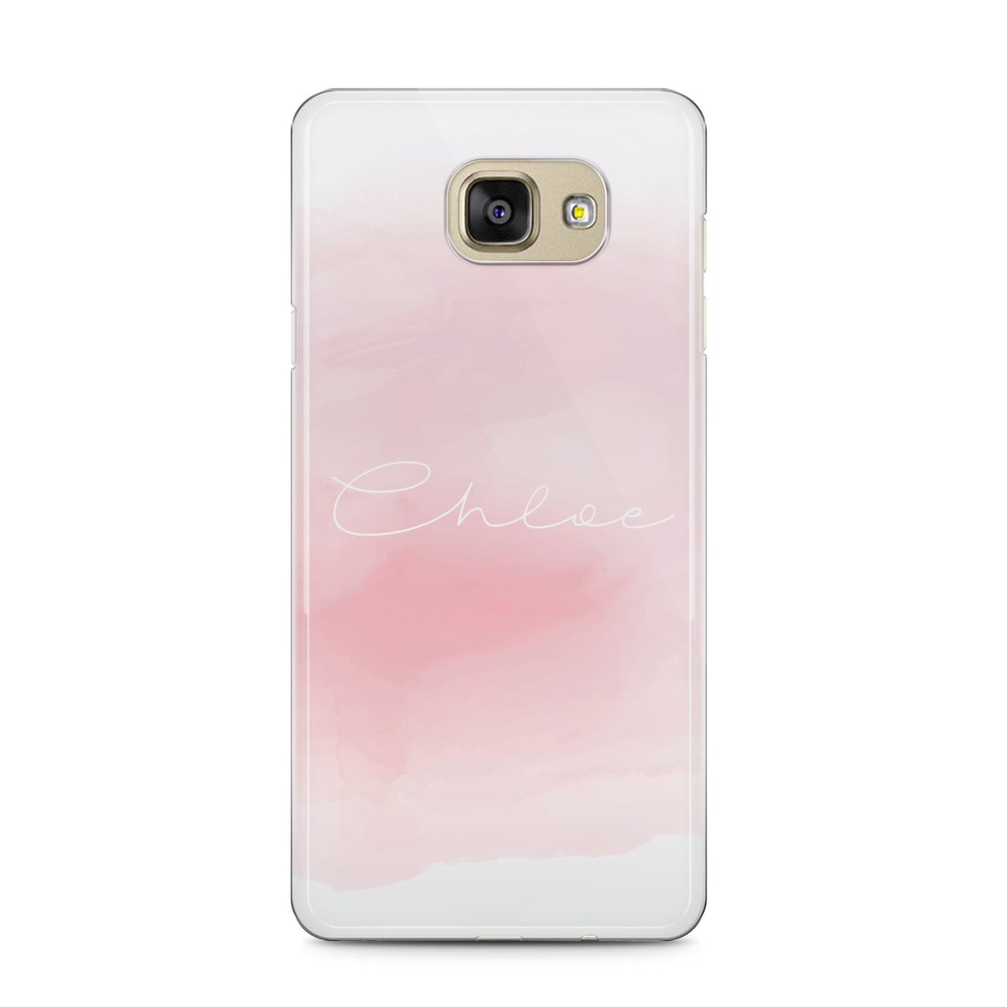 Personalised Handwritten Name Watercolour Samsung Galaxy A5 2016 Case on gold phone