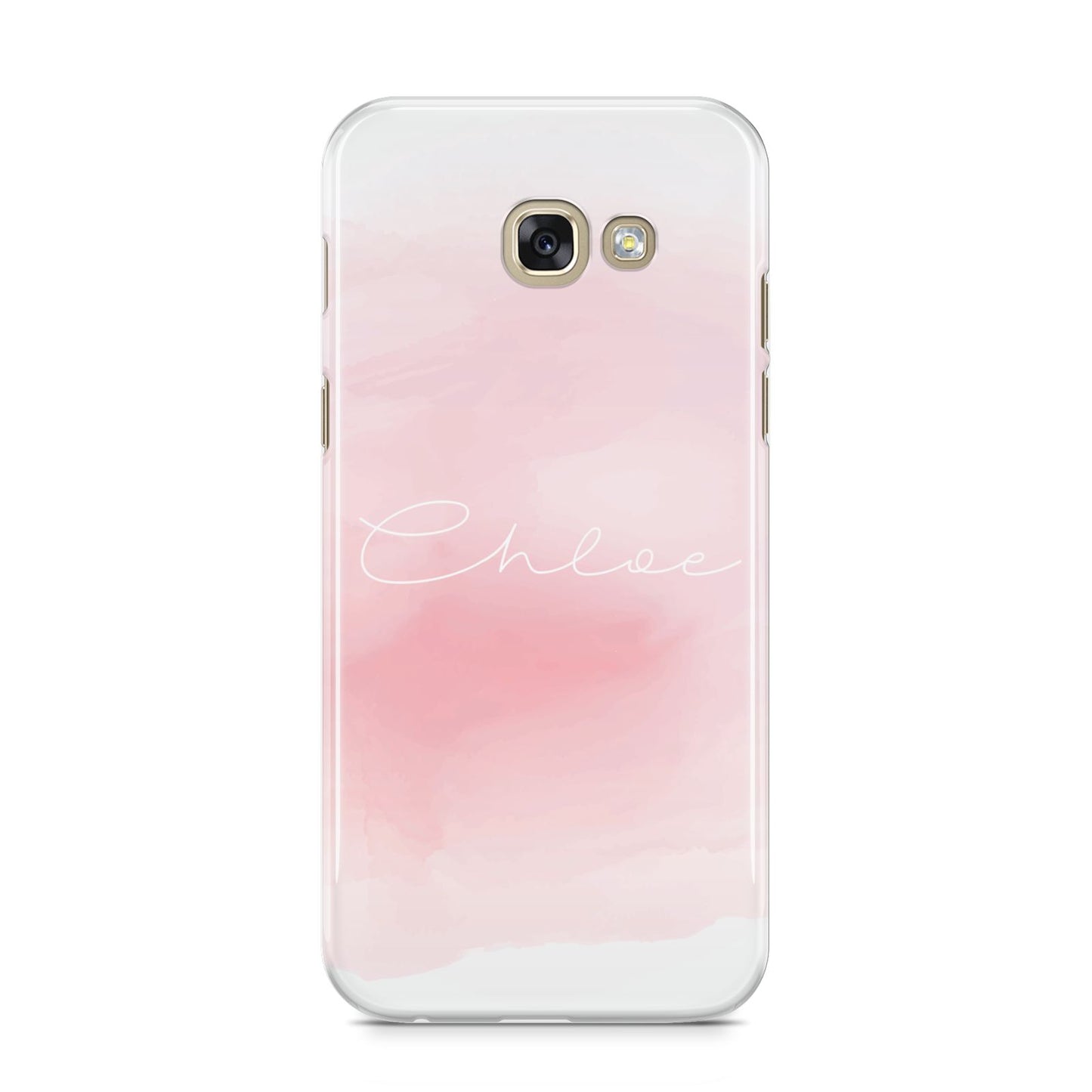 Personalised Handwritten Name Watercolour Samsung Galaxy A5 2017 Case on gold phone