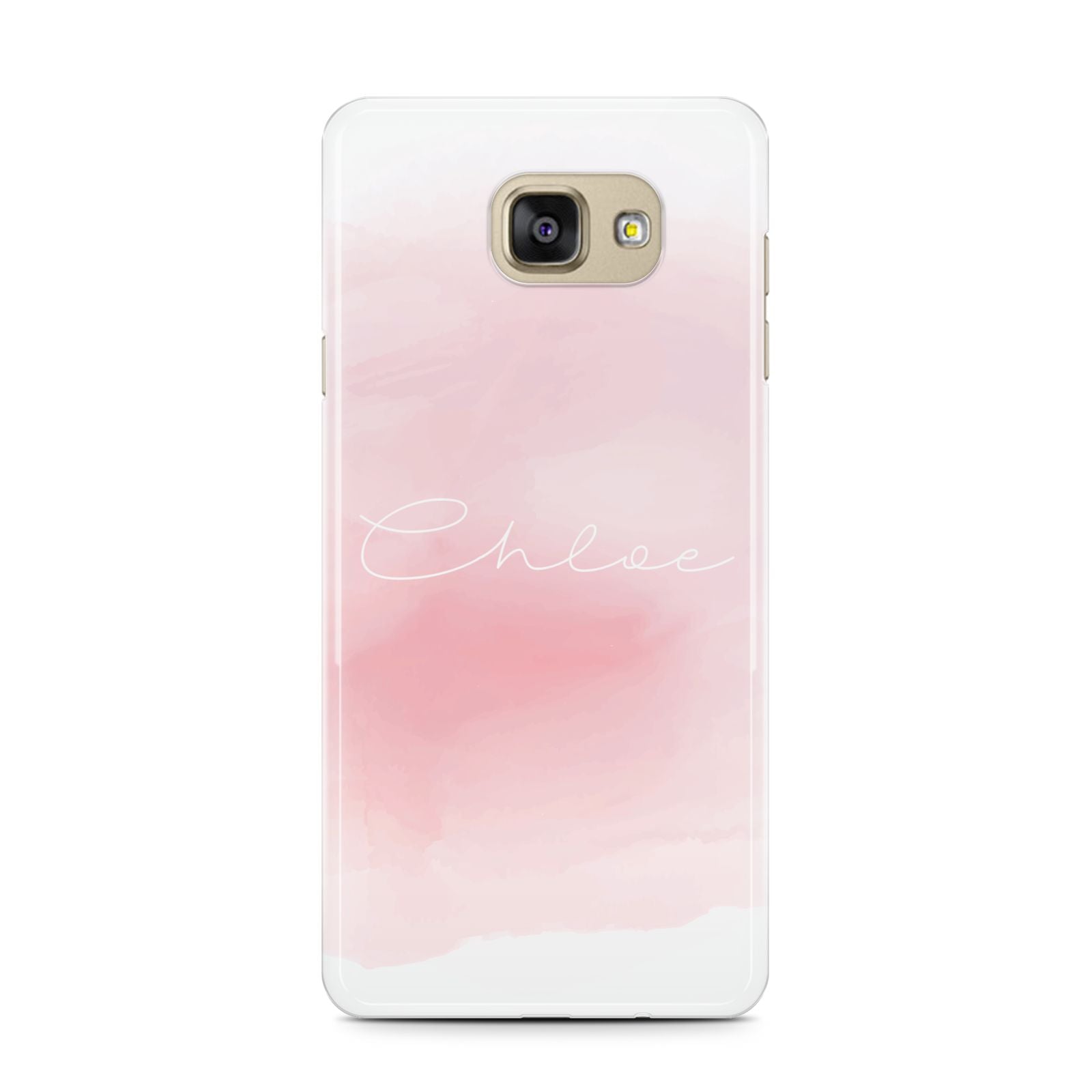Personalised Handwritten Name Watercolour Samsung Galaxy A7 2016 Case on gold phone