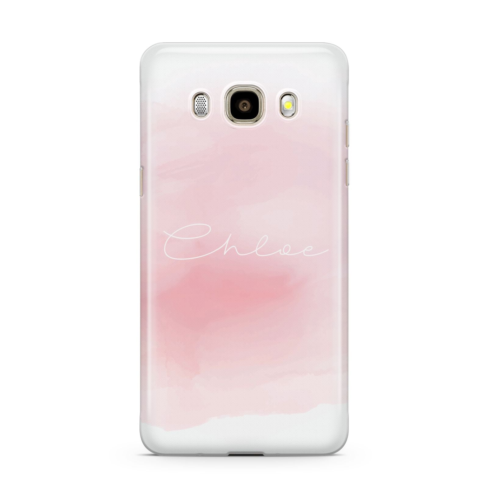Personalised Handwritten Name Watercolour Samsung Galaxy J7 2016 Case on gold phone