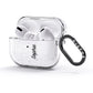 Personalised Handwritten Small Name Custom Clear AirPods Glitter Case 3rd Gen Side Image