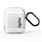 Personalised Handwritten Small Name Custom Clear AirPods Glitter Case