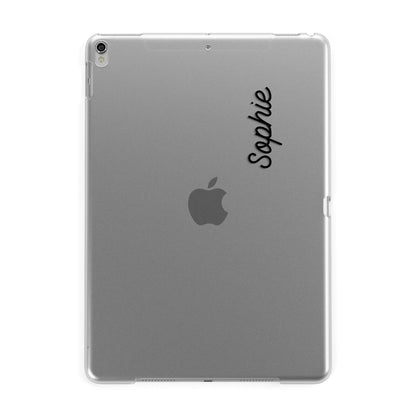 Personalised Handwritten Small Name Custom Clear Apple iPad Silver Case