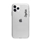 Personalised Handwritten Small Name Custom Clear Apple iPhone 11 Pro Max in Silver with Bumper Case
