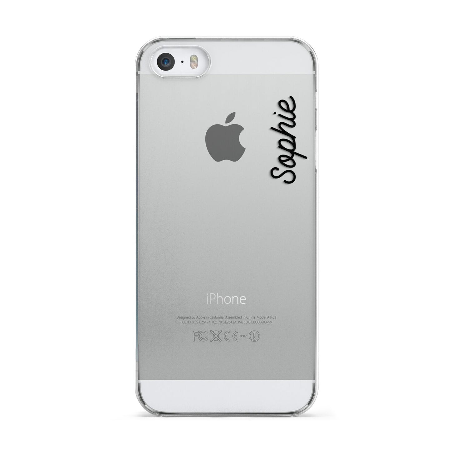 Personalised Handwritten Small Name Custom Clear Apple iPhone 5 Case