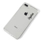 Personalised Handwritten Small Name Custom Clear iPhone 8 Plus Bumper Case on Silver iPhone Alternative Image