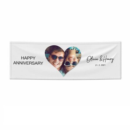 Personalised Happy Anniversary 6x2 Paper Banner