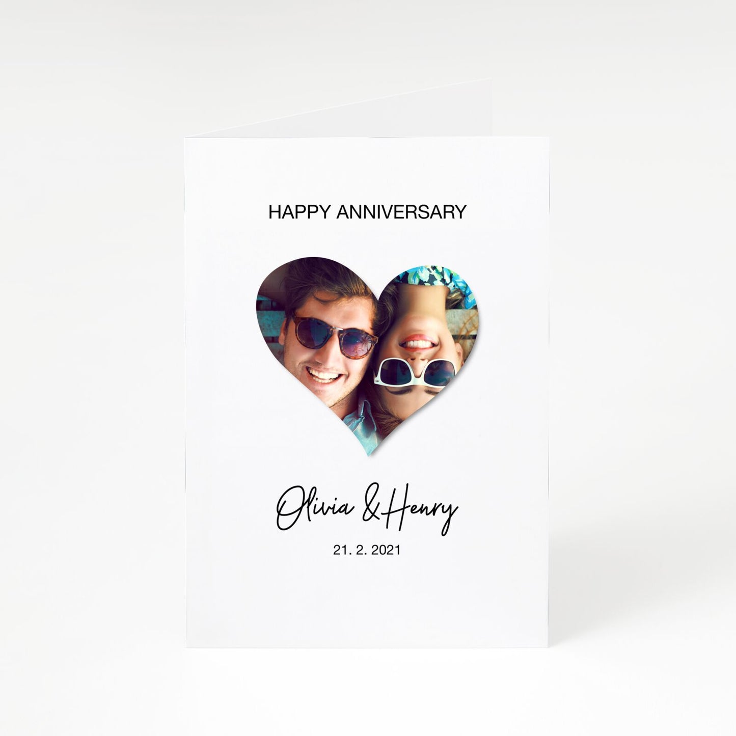 Personalised Happy Anniversary A5 Greetings Card