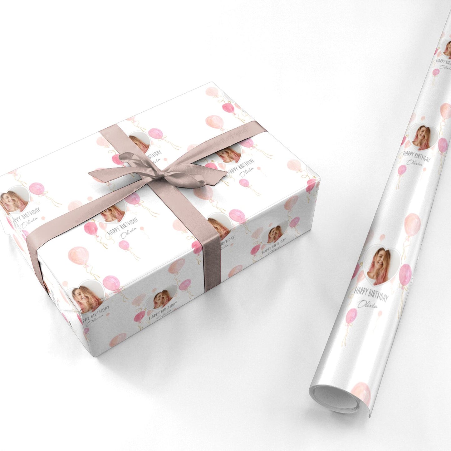 Personalised Happy Birthday Balloons Personalised Wrapping Paper