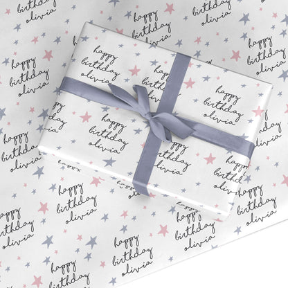 Personalised Happy Birthday Custom Wrapping Paper