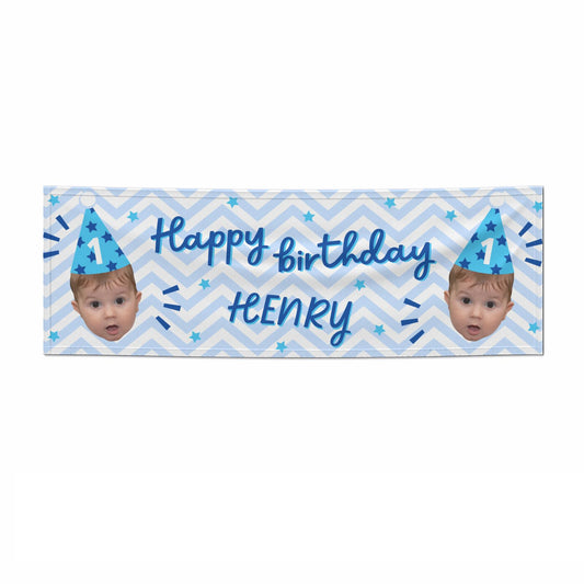 Personalised Happy Birthday Face 6x2 Paper Banner