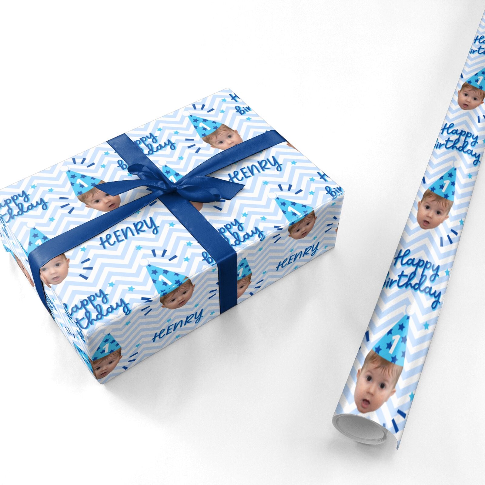 Personalised Happy Birthday Face Personalised Wrapping Paper
