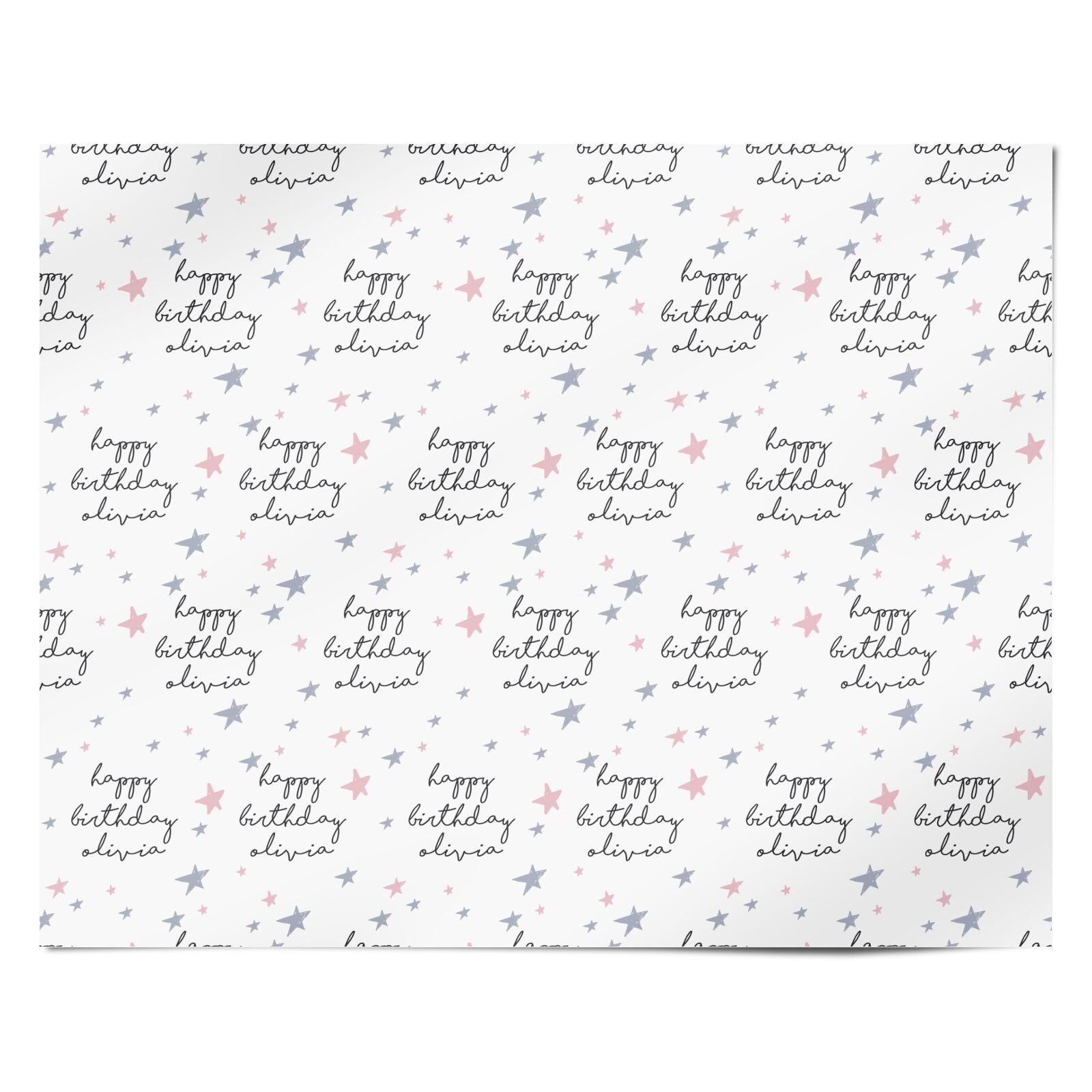 Personalised Happy Birthday Personalised Wrapping Paper Alternative