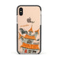 Personalised Haunted House Apple iPhone Xs Impact Case Black Edge on Gold Phone
