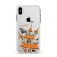 Personalised Haunted House Apple iPhone Xs Max Impact Case White Edge on Silver Phone