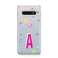 Personalised Heart Alphabet Clear Protective Samsung Galaxy Case