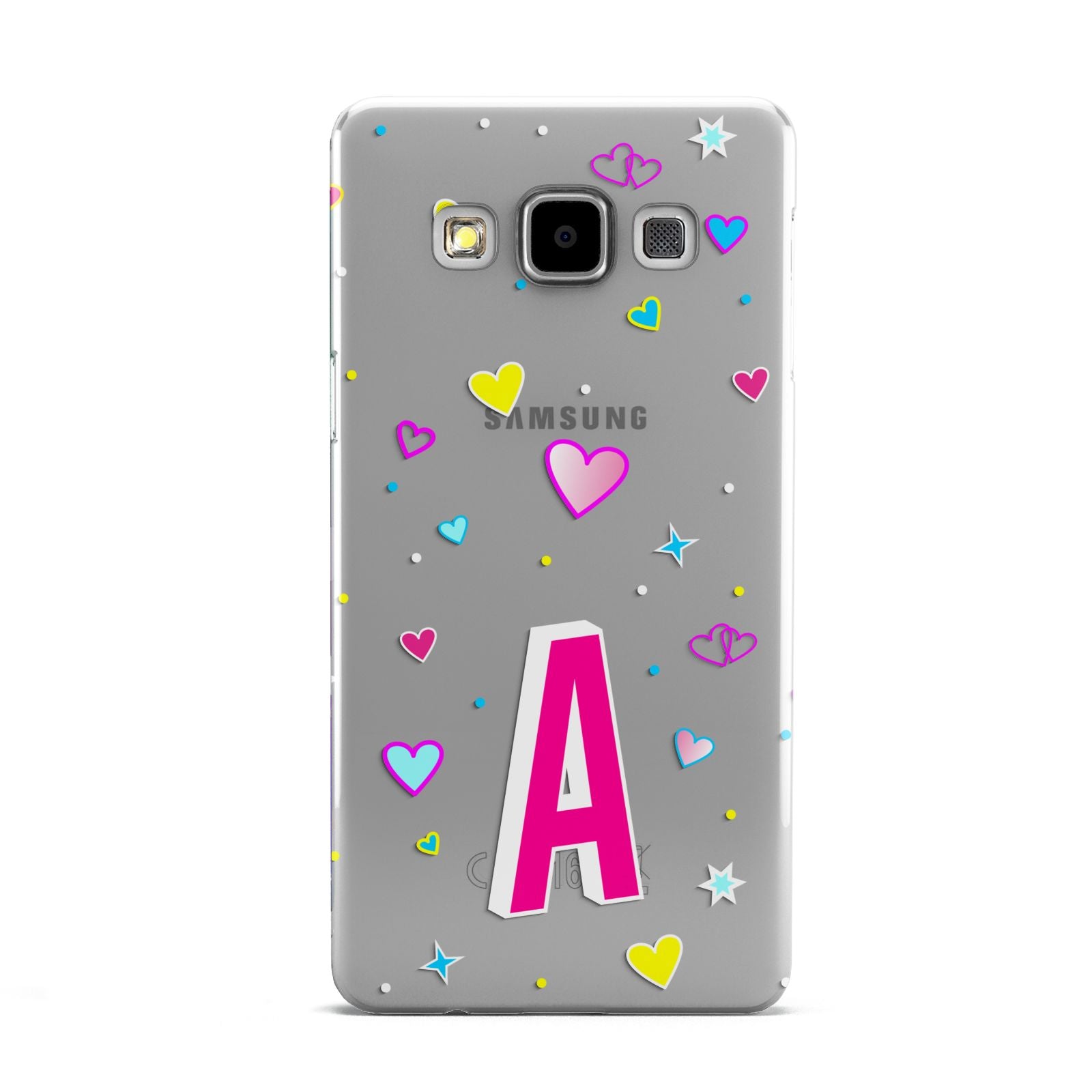 Personalised Heart Alphabet Clear Samsung Galaxy A5 Case