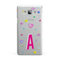 Personalised Heart Alphabet Clear Samsung Galaxy A7 2015 Case