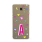 Personalised Heart Alphabet Clear Samsung Galaxy A8 Case