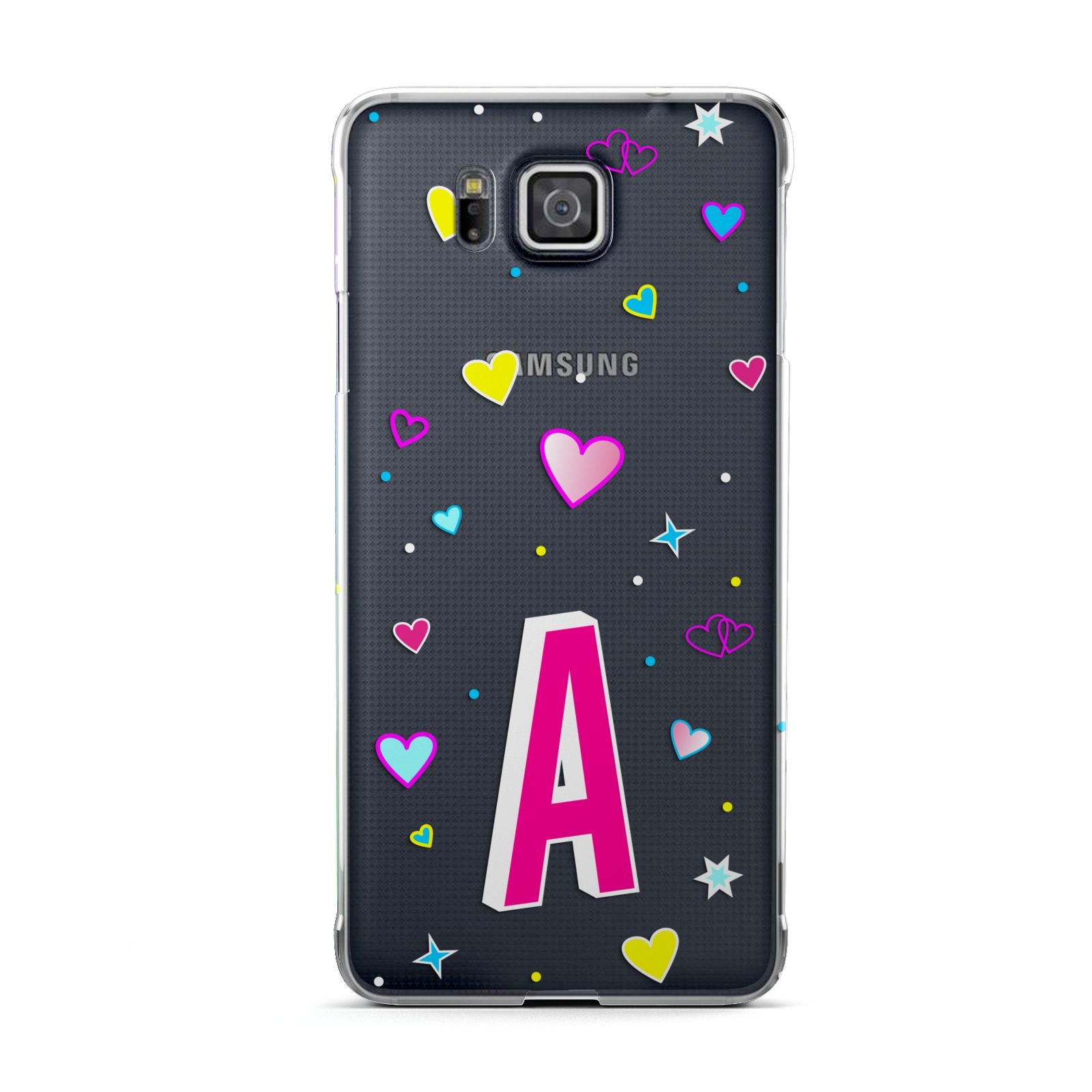 Personalised Heart Alphabet Clear Samsung Galaxy Alpha Case