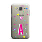 Personalised Heart Alphabet Clear Samsung Galaxy J7 Case