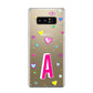 Personalised Heart Alphabet Clear Samsung Galaxy Note 8 Case