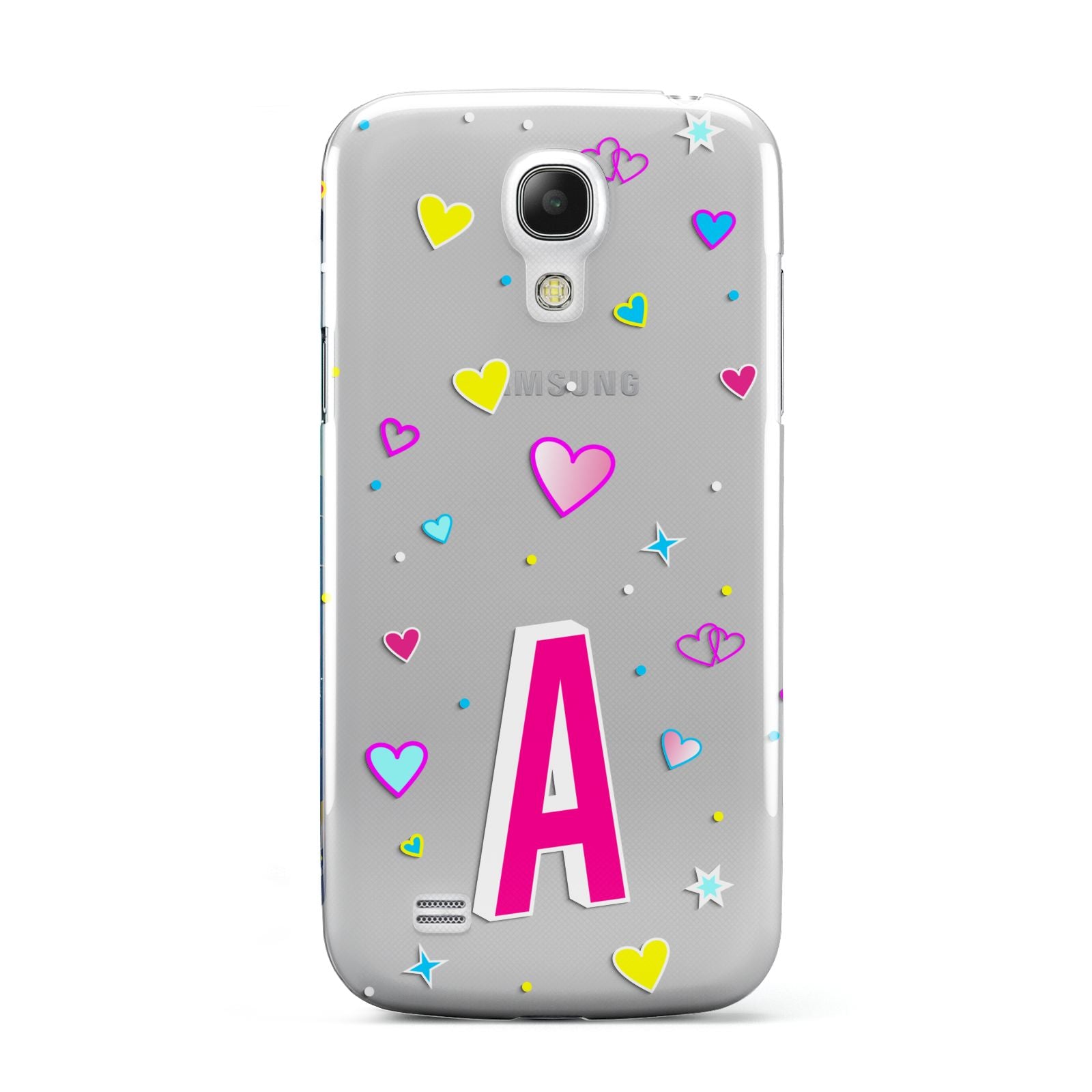 Personalised Heart Alphabet Clear Samsung Galaxy S4 Mini Case