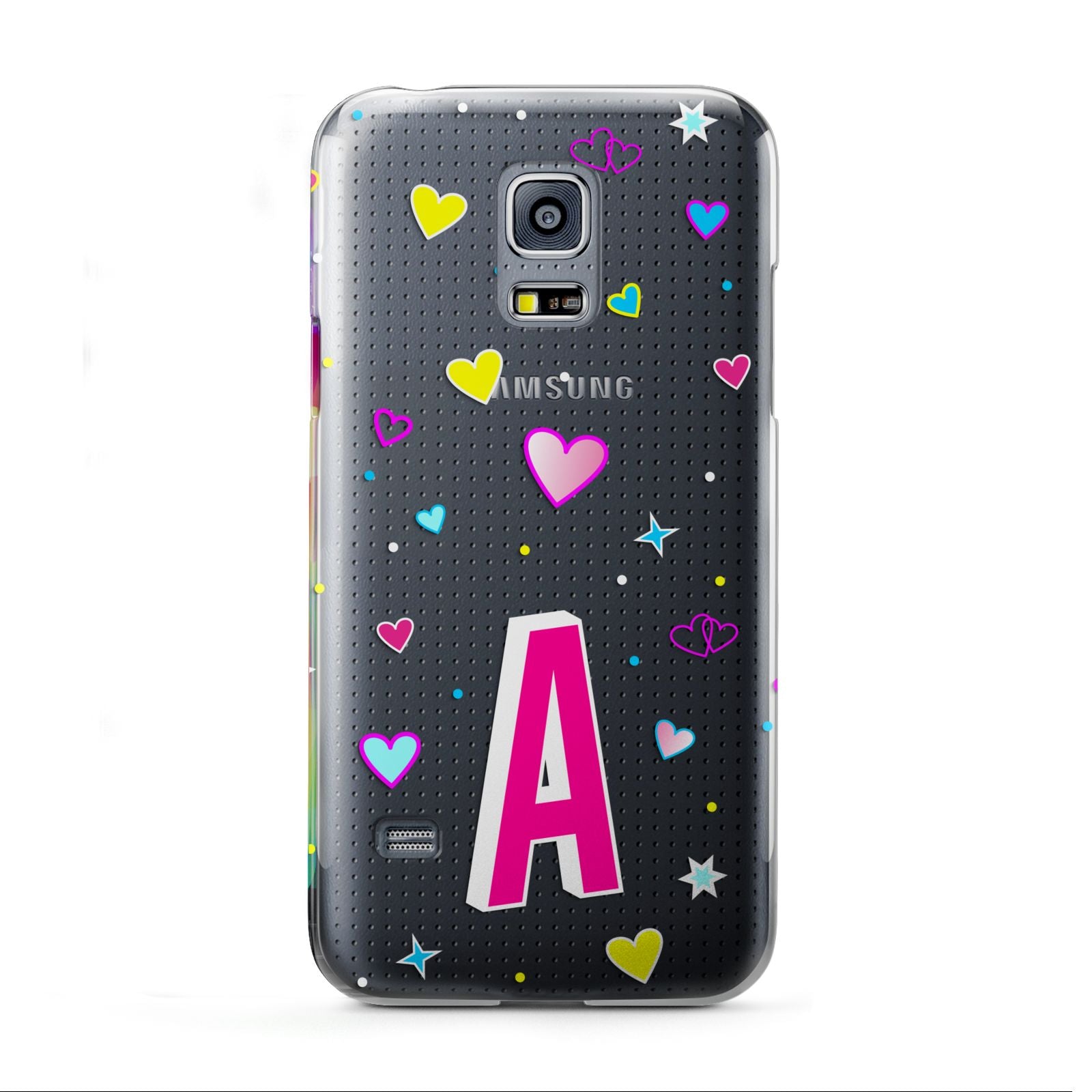 Personalised Heart Alphabet Clear Samsung Galaxy S5 Mini Case