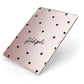 Personalised Heart Apple iPad Case on Rose Gold iPad Side View