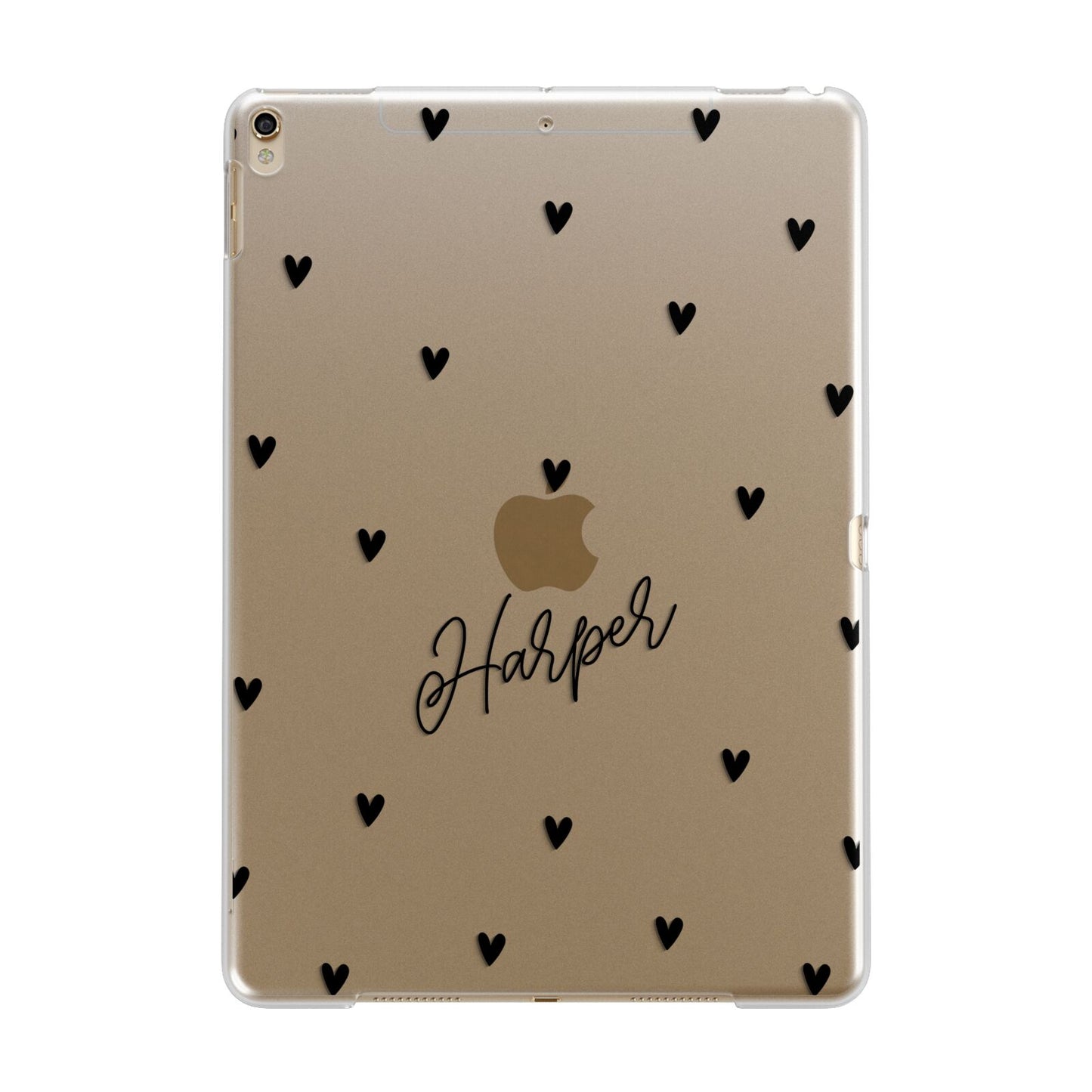 Personalised Heart Apple iPad Gold Case