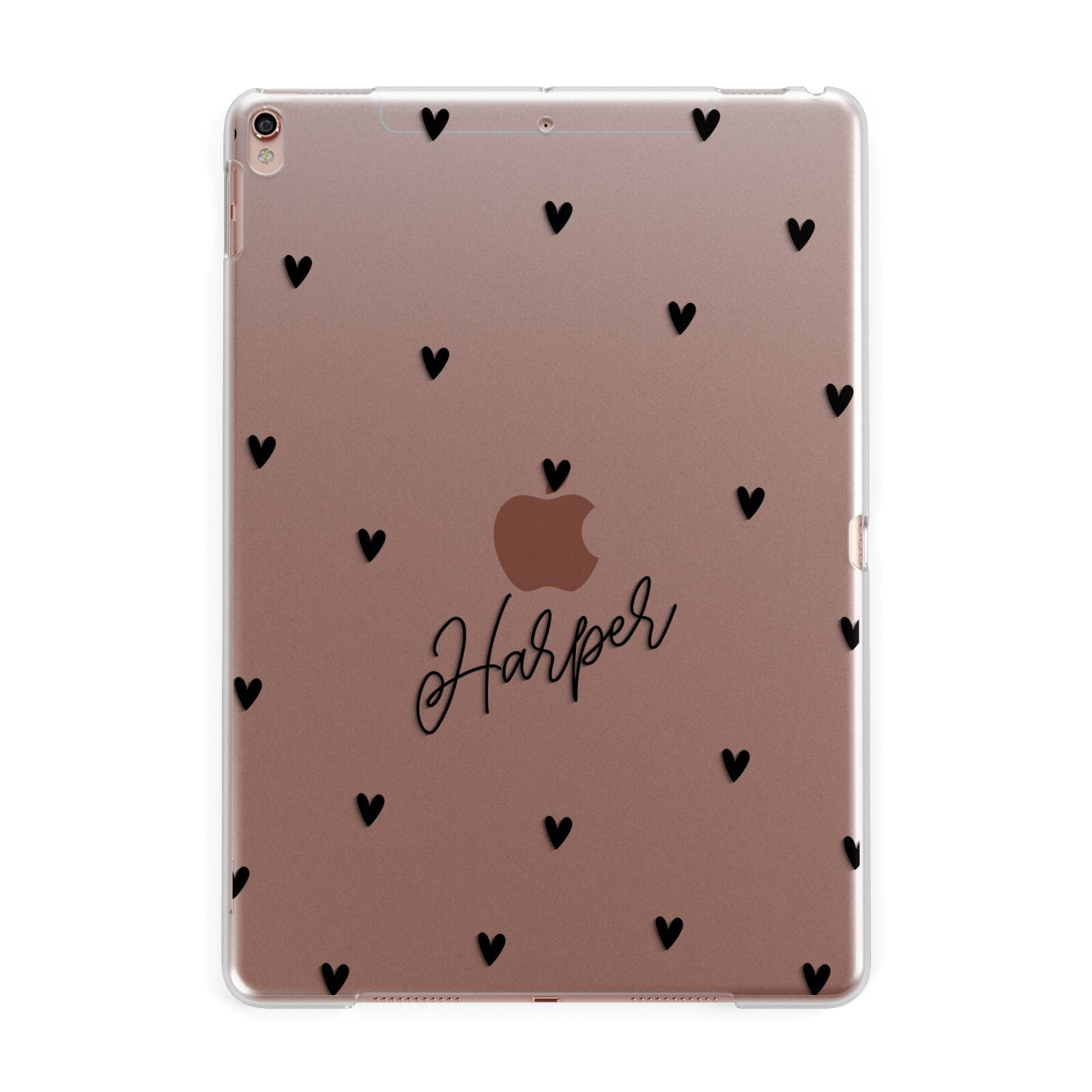 Personalised Heart Apple iPad Rose Gold Case