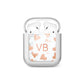 Personalised Heart Initialled Marble AirPods Case