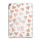 Personalised Heart Initialled Marble Apple iPad Grey Case