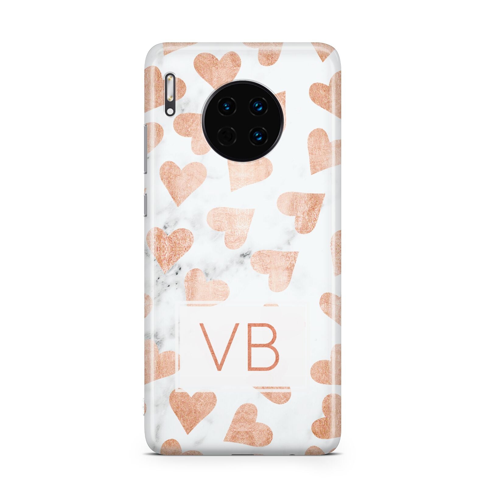 Personalised Heart Initialled Marble Huawei Mate 30