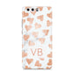 Personalised Heart Initialled Marble Huawei P10 Phone Case