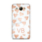 Personalised Heart Initialled Marble Huawei Y3 2017