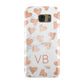 Personalised Heart Initialled Marble Samsung Galaxy Case