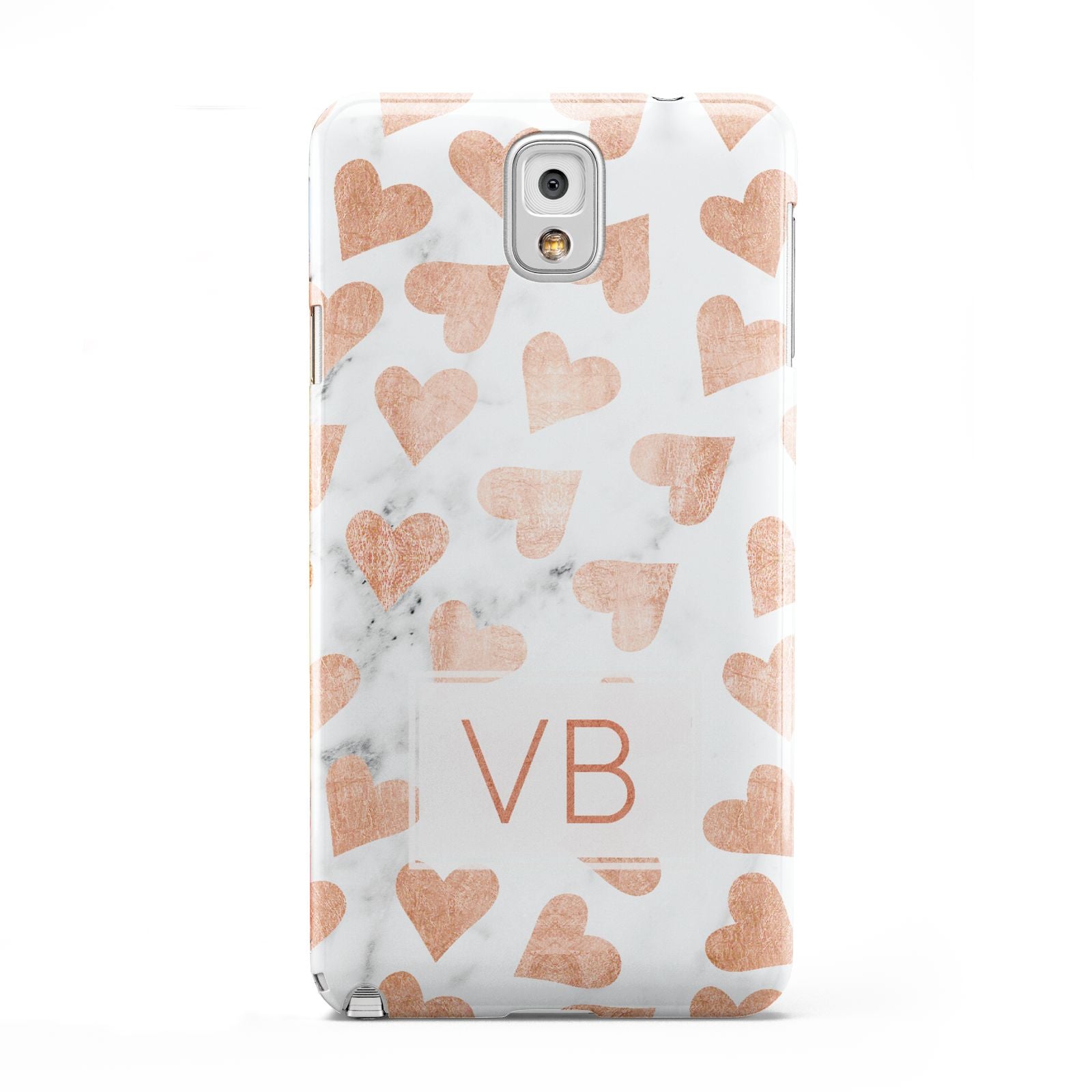Personalised Heart Initialled Marble Samsung Galaxy Note 3 Case