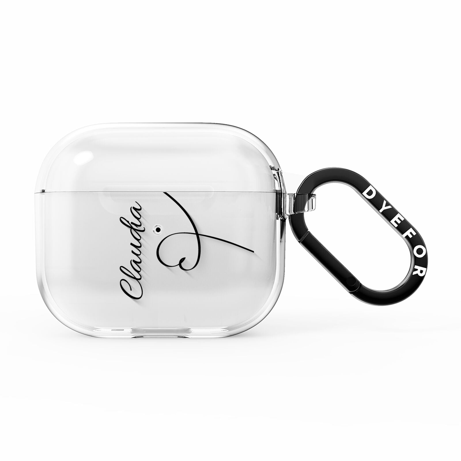 Personalised Heart Name AirPods Clear Case 3rd Gen