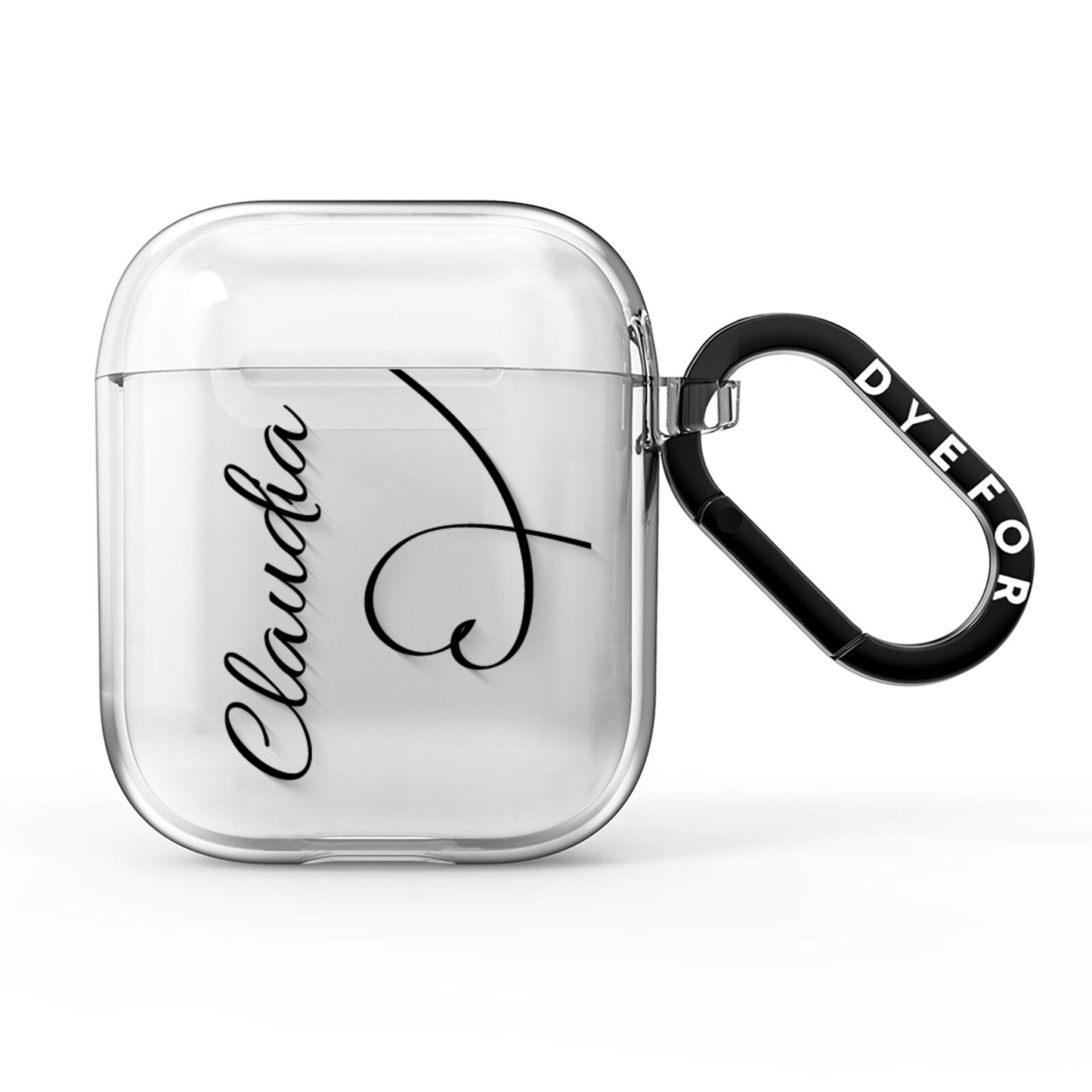 Personalised Heart Name AirPods Clear Case