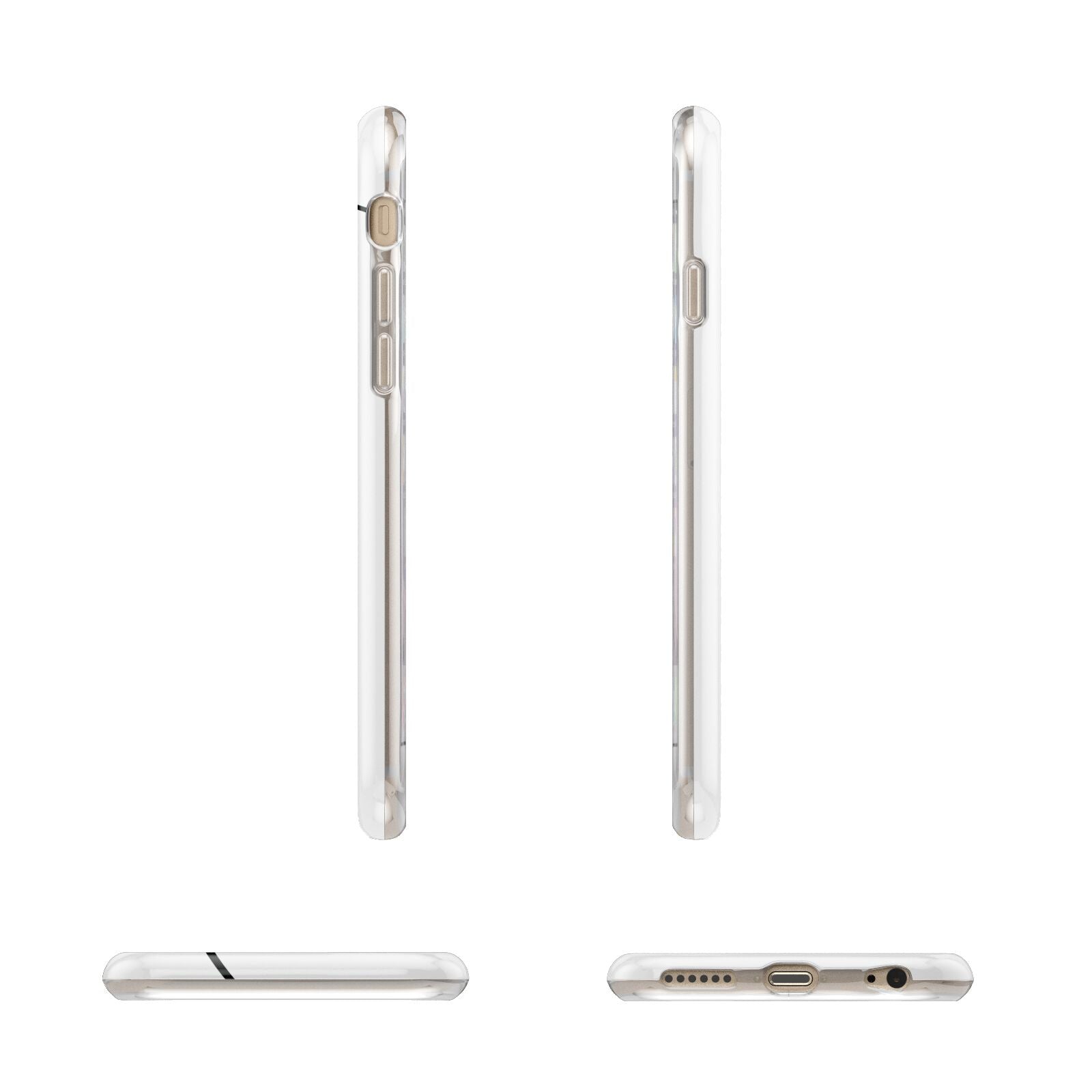 Personalised Heart Name Apple iPhone 6 3D Wrap Tough Case Alternative Image Angles