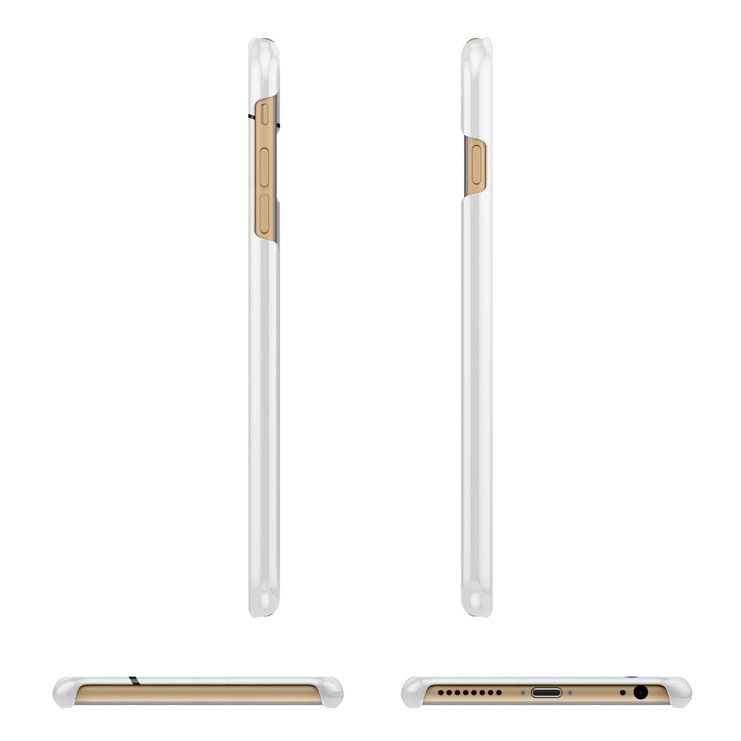 Personalised Heart Name Apple iPhone 6 Plus 3D Wrap Snap Case Angled Images