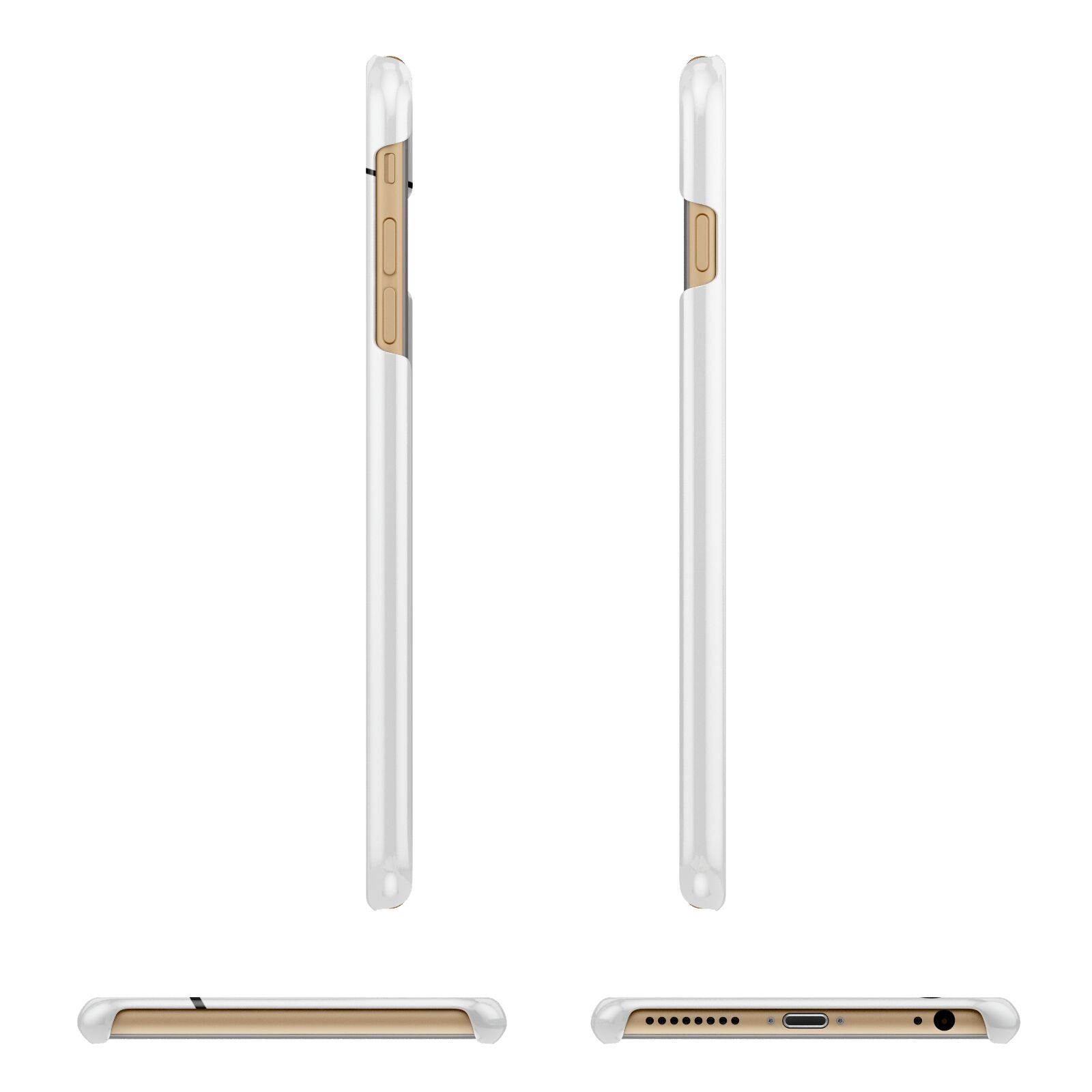 Personalised Heart Name Apple iPhone 6 Plus 3D Wrap Snap Case Angled Images